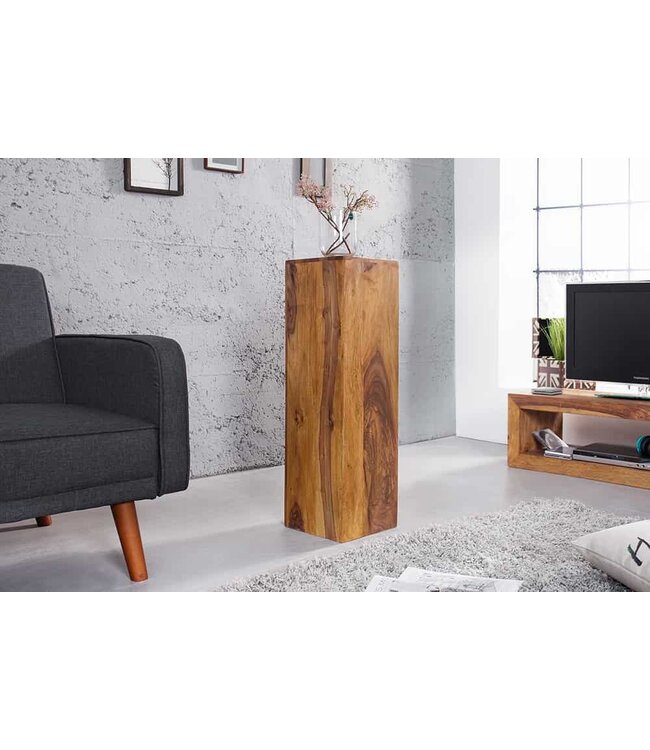 Invicta Interior Design decoratieve zuilenset van 3 MAKASSAR 80cm Sheesham Stone afwerking handgemaakt - 36339