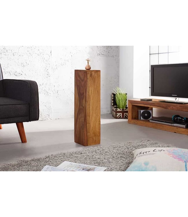 Invicta Interior Design decoratieve zuilenset van 3 MAKASSAR 80cm Sheesham Stone afwerking handgemaakt - 36339