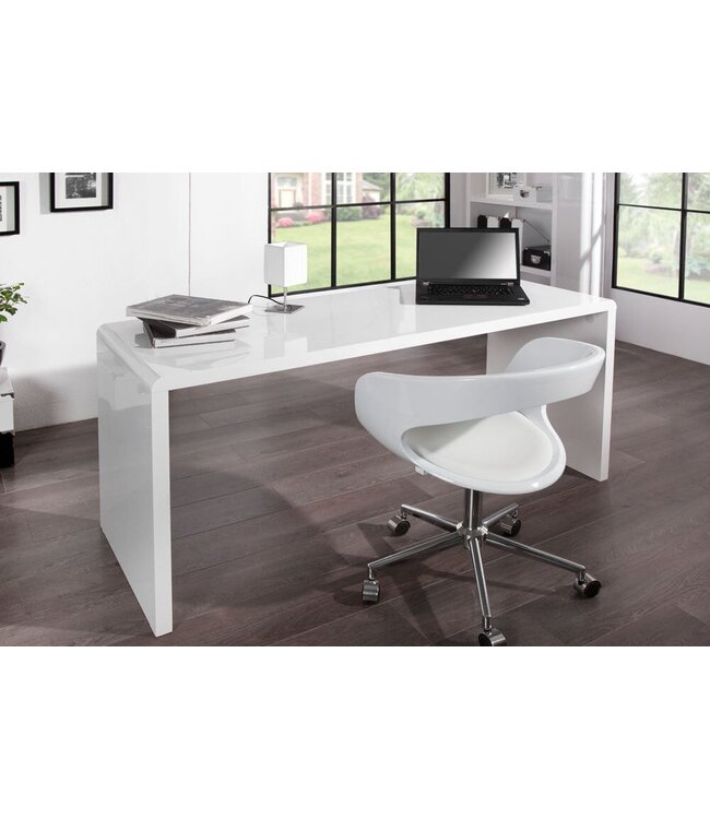 Invicta Interior Design bureau FAST TRADE 160cm wit hoogglans computertafel - 36025