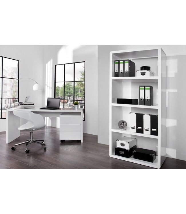 Invicta Interior Design bureau FAST TRADE 160cm wit hoogglans computertafel - 36025