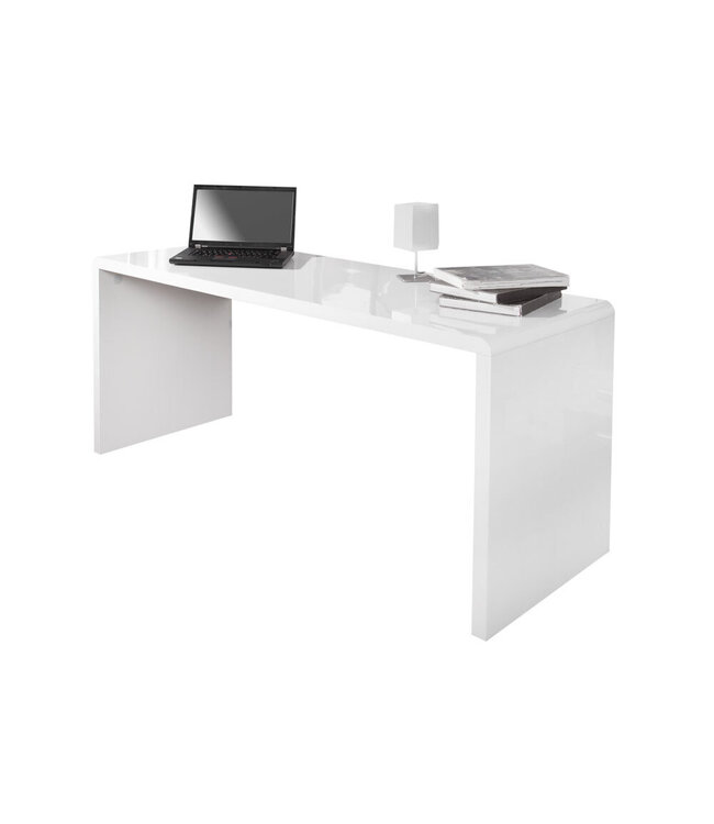 Invicta Interior Design bureau FAST TRADE 160cm wit hoogglans computertafel - 36025