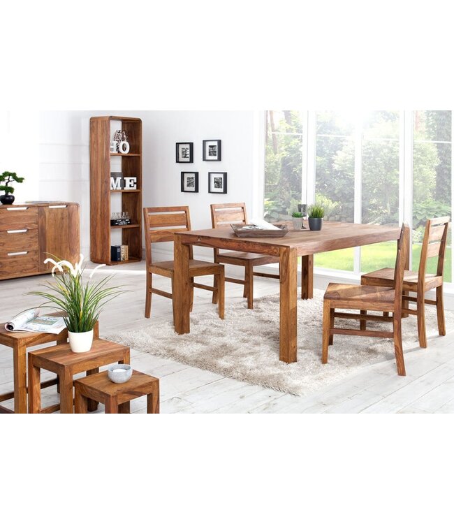 Invicta Interior Massieve stoel PURE Sheesham massief hout unieke nerf - 35861