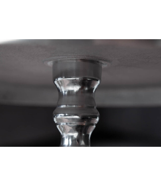 Invicta Interior Elegante bijzettafel SAVOY 55cm zilver gepolijst statief met rond blad - 35735