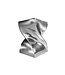 Invicta Interior Sculpturale bijzettafel TWIST 30cm zilver gepolijst aluminium kruk modern design - 30220