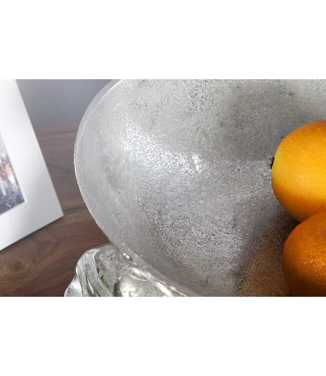 Invicta Interior Design fruitschaal SKULL 35cm zilveren aluminium schedelschaal - 22917