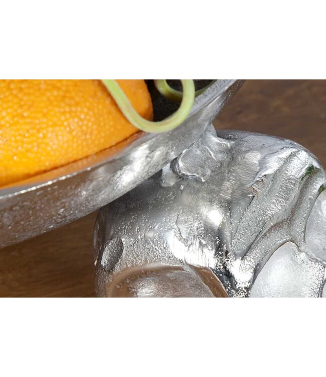 Invicta Interior Design fruitschaal SKULL 35cm zilveren aluminium schedelschaal - 22917