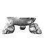 Invicta Interior Design fruitschaal SKULL 35cm zilveren aluminium schedelschaal - 22917