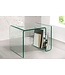 Invicta Interior Extravagante glazen salontafel FANTOME 50cm bijzettafel met opbergvak voor tijdschriften transparant - 22860