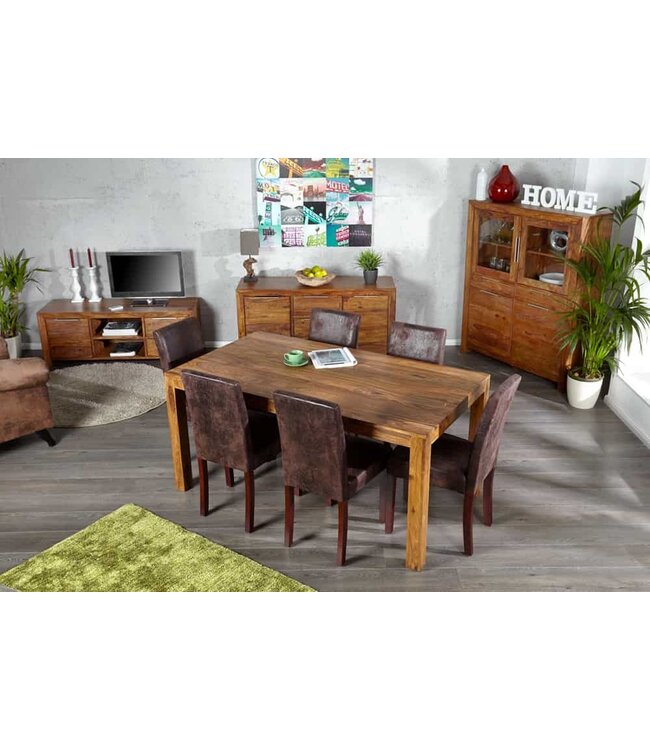 Invicta Interior Massief tv-meubel PURE 135cm Sheesham steenafwerking lowboard palissanderhout - 22684