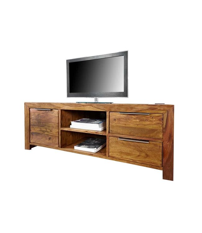 Invicta Interior Massief tv-meubel PURE 135cm Sheesham steenafwerking lowboard palissanderhout - 22684