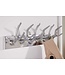 Invicta Interior Decoratieve wandkapstok DEER 50cm zilver gepolijst aluminium hertengewei kapstokhaak - 22529