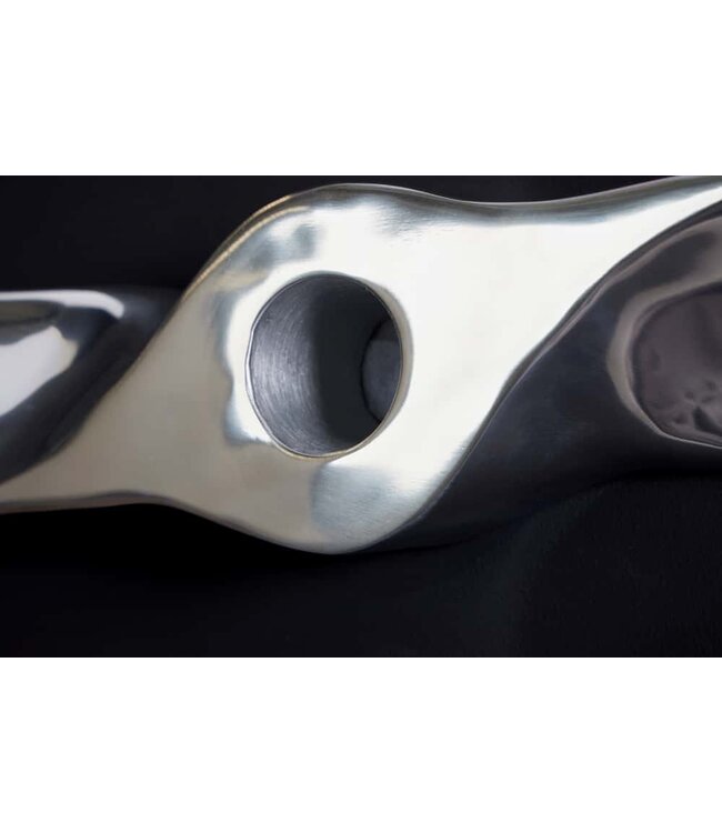 Invicta Interior Authentieke wanddecoratie SCREW II 110cm zilveren vliegtuigpropeller - 21705