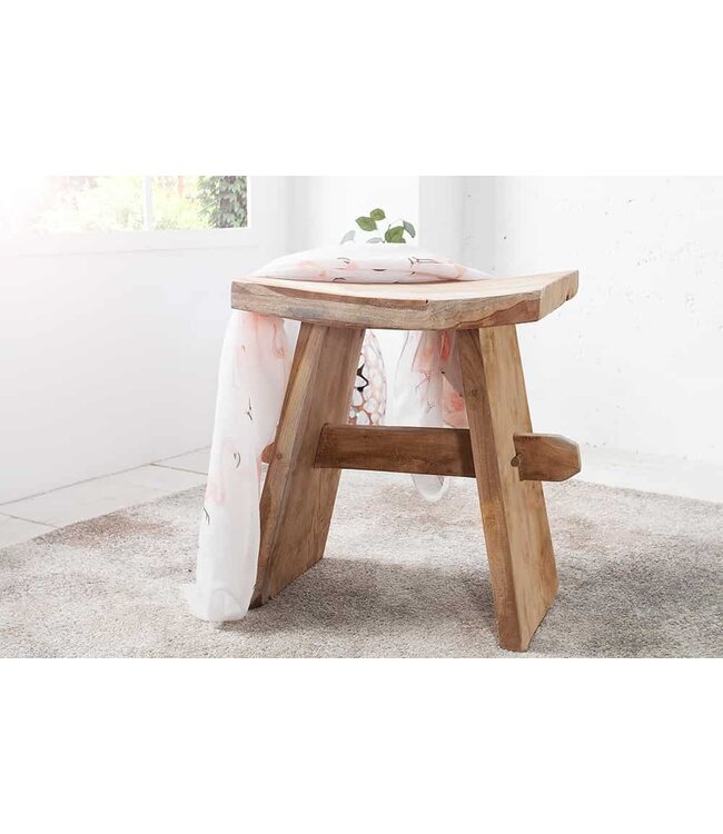 Invicta Interior Massieve kruk ZEN 40cm teakhouten bijzettafel - 18672