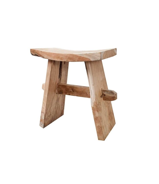 Invicta Interior Massieve kruk ZEN 40cm teakhouten bijzettafel - 18672