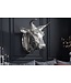 Invicta Interior Extravagante wanddecoratie van een stierenkop TORERO 65cm zilveren decoratieve schedel - 17372