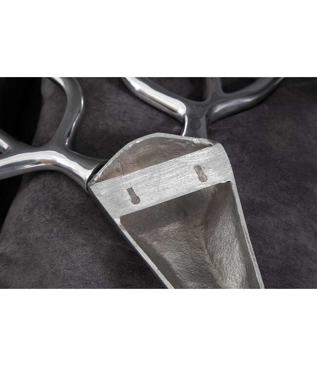 Invicta Interior Moderne wanddecoratie VEADO 98cm zilveren hertengewei - 12582