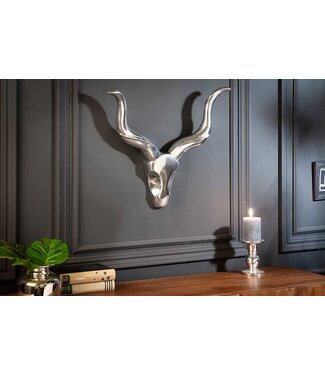 Invicta Interior Moderne wanddecoratie STYLE ROCKS 50cm zilver gewei - 8914