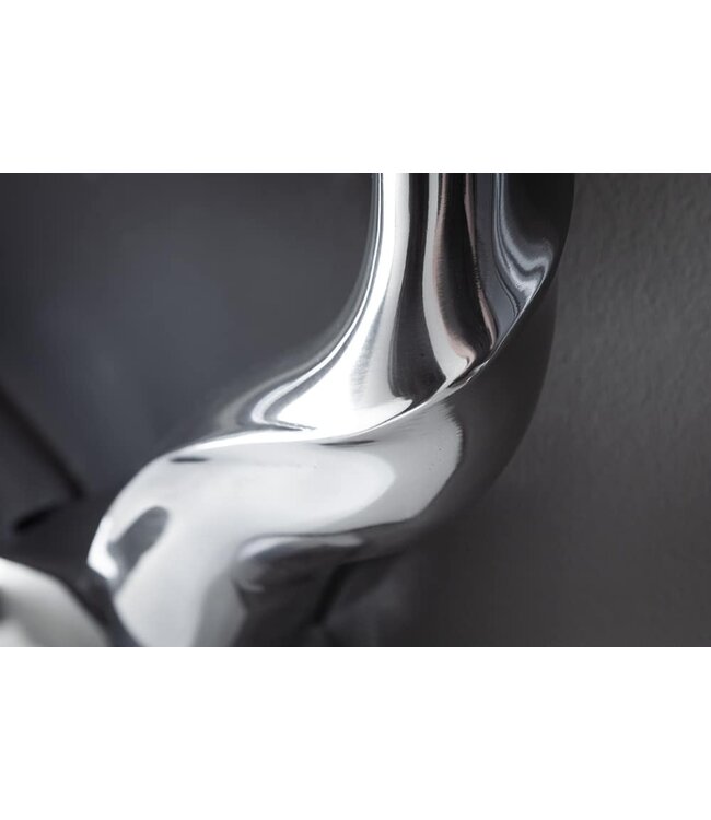 Invicta Interior Moderne wanddecoratie STYLE ROCKS 50cm zilver gewei - 8914