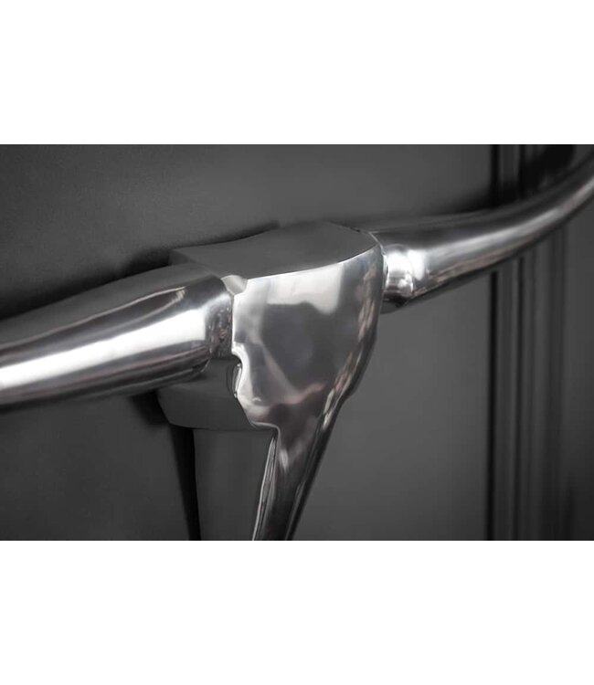 Invicta Interior Modern design wanddecoratie BULL L 100cm zilver aluminium stierenkop - 8913