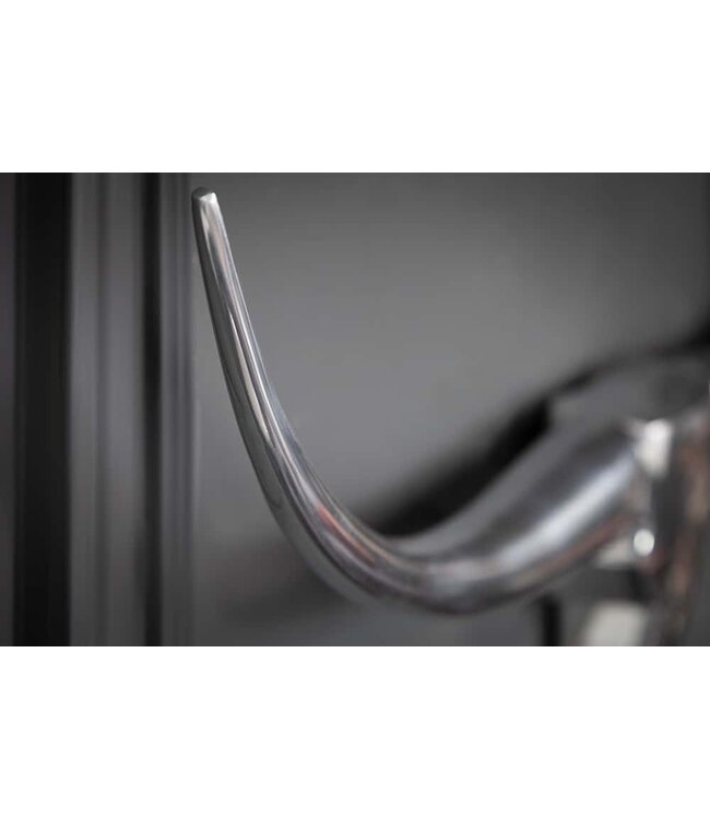 Invicta Interior Modern design wanddecoratie BULL L 100cm zilver aluminium stierenkop - 8913