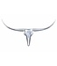 Invicta Interior Modern design wanddecoratie BULL XL 120cm zilver aluminium stierenkop - 8528