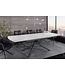 Invicta Interior Uitschuifbare eettafel MIKADO 180-230cm wit keramiek zwart sterrenframe - 46495