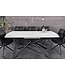Invicta Interior Uitschuifbare eettafel MIKADO 180-230cm wit keramiek zwart sterrenframe - 46495