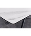 Invicta Interior Uitschuifbare eettafel MIKADO 180-230cm wit keramiek zwart sterrenframe - 46495