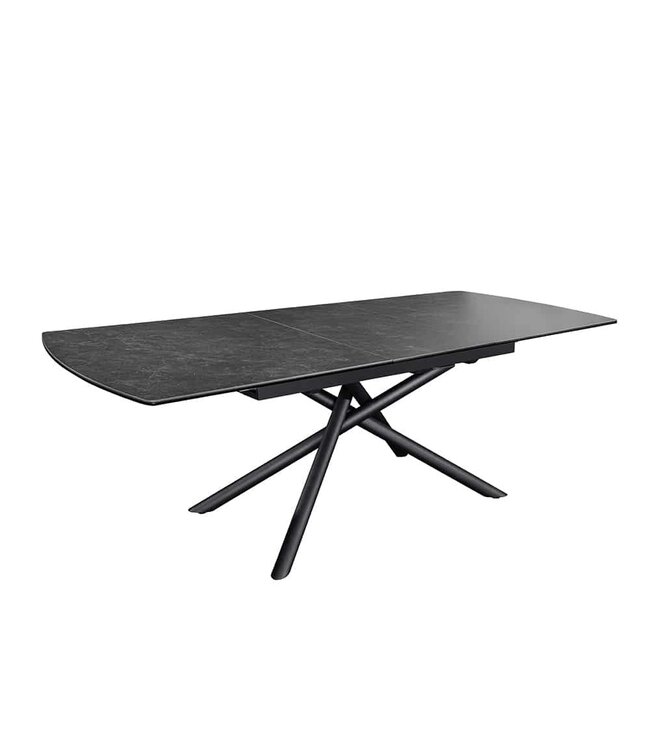 Invicta Interior Uitschuifbare eettafel MIKADO 180-230cm grafiet keramiek zwart ster onderstel - 46496