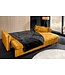 Invicta Interior Design slaapbank APARTMENT 215cm mosterdgeel fluweel 3-zitsbank incl. bedopbergruimte - 47134