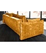 Invicta Interior Design slaapbank APARTMENT 215cm mosterdgeel fluweel 3-zitsbank incl. bedopbergruimte - 47134