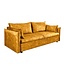 Invicta Interior Design slaapbank APARTMENT 215cm mosterdgeel fluweel 3-zitsbank incl. bedopbergruimte - 47134