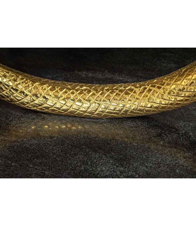 Invicta Interior Extravagante consoletafel WILDLIFE SNAKE 115 cm zwart goud marmeren slangensculptuur - 45030