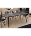 Invicta Interior Moderne eettafel MILANO 180cm antraciet keramiek zwarte metalen poten - 46993