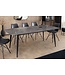 Invicta Interior Moderne eettafel MILANO 160 cm antraciet keramiek zwarte metalen poten - 46992