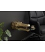 Invicta Interior Bijzettafel WILDLIFE CROCODILE 75 cm hangende salontafel ovaal gehard glas goud - 46434