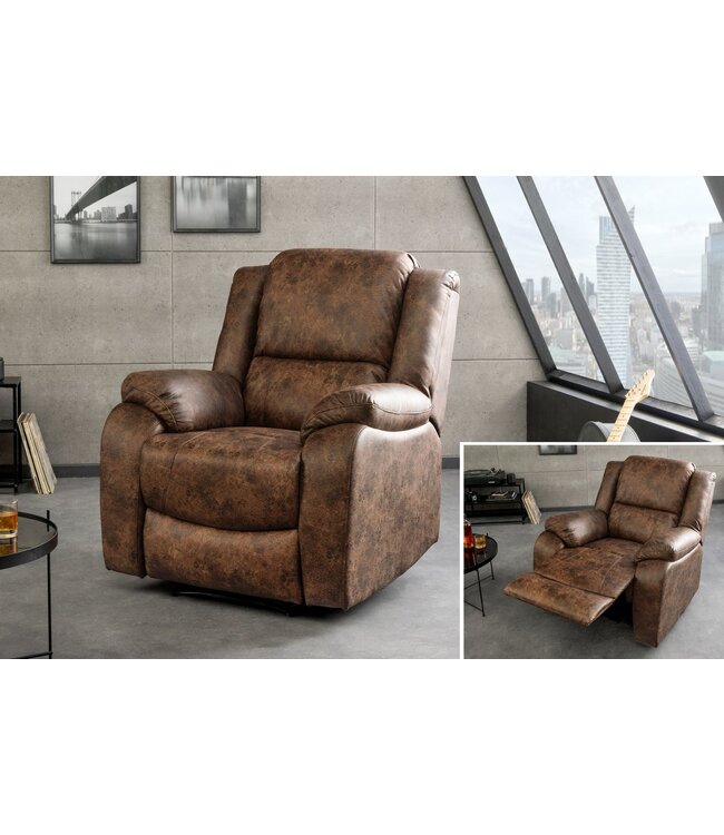 Invicta Interior Bioscoopfauteuil HOLLYWOOD kunstleer antiekbruin - 47596