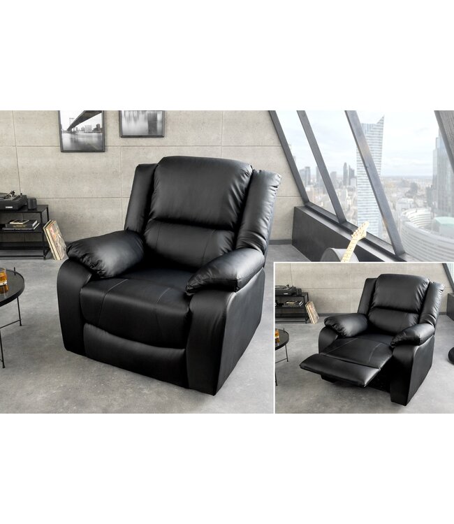 Invicta Interior Bioscoopfauteuil HOLLYWOOD kunstleer zwart - 47595