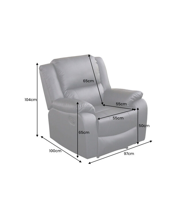 Invicta Interior Bioscoopfauteuil HOLLYWOOD kunstleer zwart - 47595
