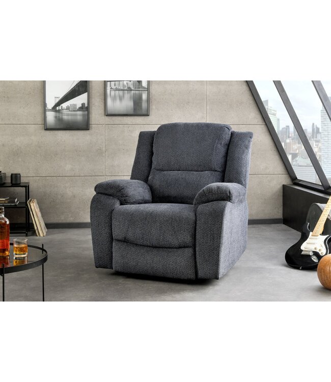 Invicta Interior Bioscoopfauteuil HOLLYWOOD, gestructureerde stof, donkergrijs - 47594