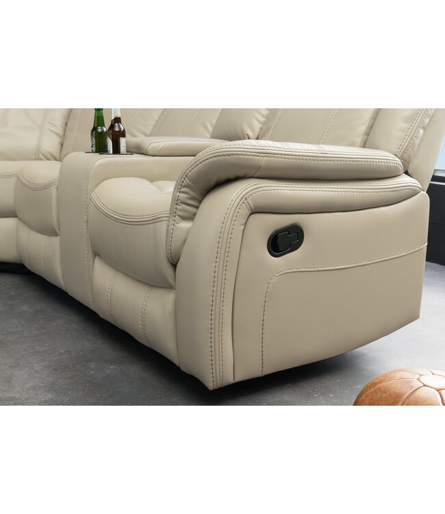 Invicta Interior Cinema fauteuil HOLLYWOOD 5-zits kunstleer beige - 47589