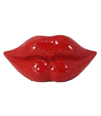 Invicta Interior Decoratie DISCO LIP 30cm 3D mozaïek lippen rood - 48037