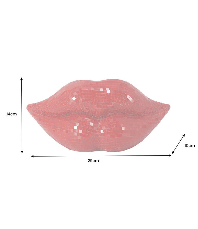 Invicta Interior Decoratie DISCO LIP 30cm 3D mozaïek lippen rood - 48037
