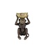 Invicta Interior Decoratiefiguur AAP 50 cm handgemaakt met schelp zwart goud - 48051