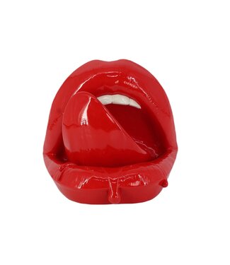 Invicta Interior Decoratiefiguur LIP 25 cm pop-art rood - 48048