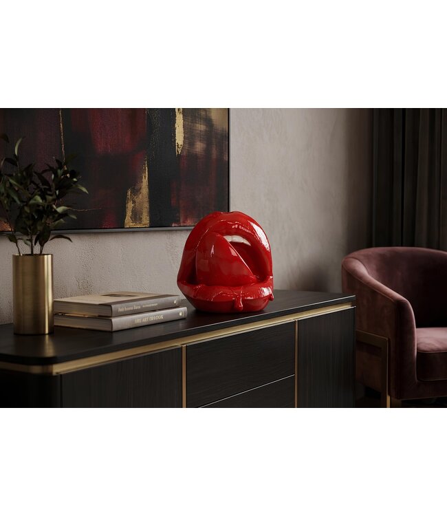 Invicta Interior Decoratiefiguur LIP 25 cm pop-art rood - 48048