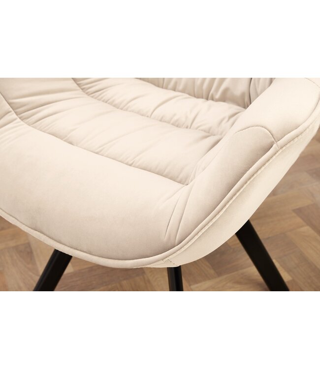 Invicta Interior Draaistoel THE DUTCH COMFORT, 180° draaibaar, champagnebeige, zwarte poten - 48434