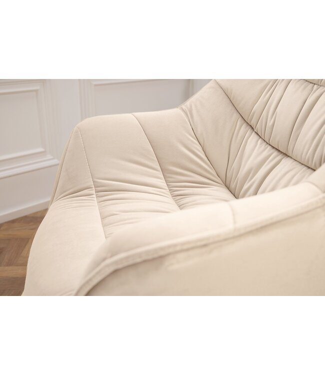 Invicta Interior Draaistoel THE DUTCH COMFORT, 180° draaibaar, champagnebeige, zwarte poten - 48434