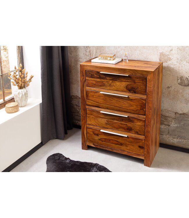 Invicta Interior Dressoir PURE 100 cm sheeshamhout bruine steenafwerking - 46165