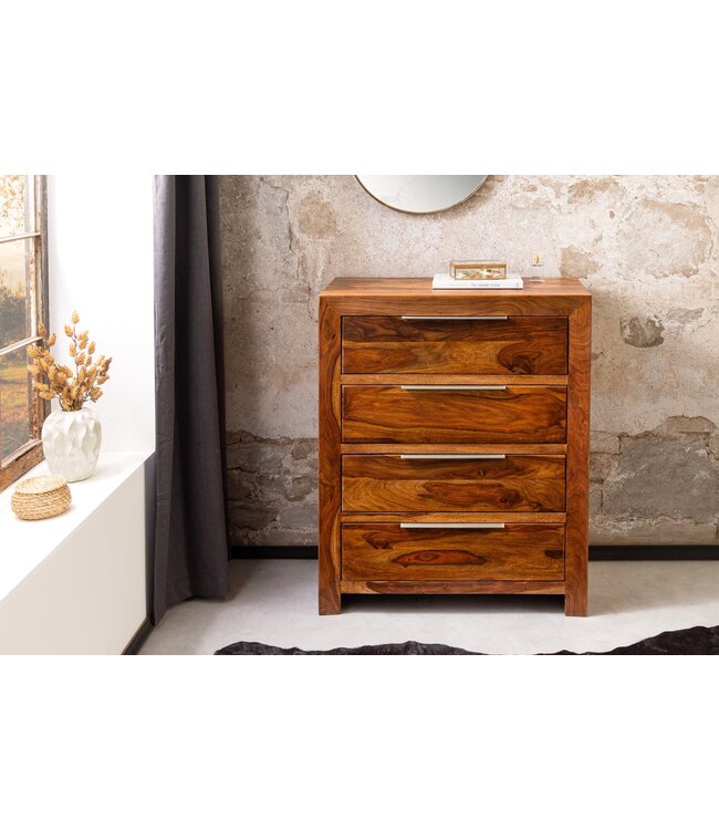 Invicta Interior Dressoir PURE 100 cm sheeshamhout bruine steenafwerking - 46165